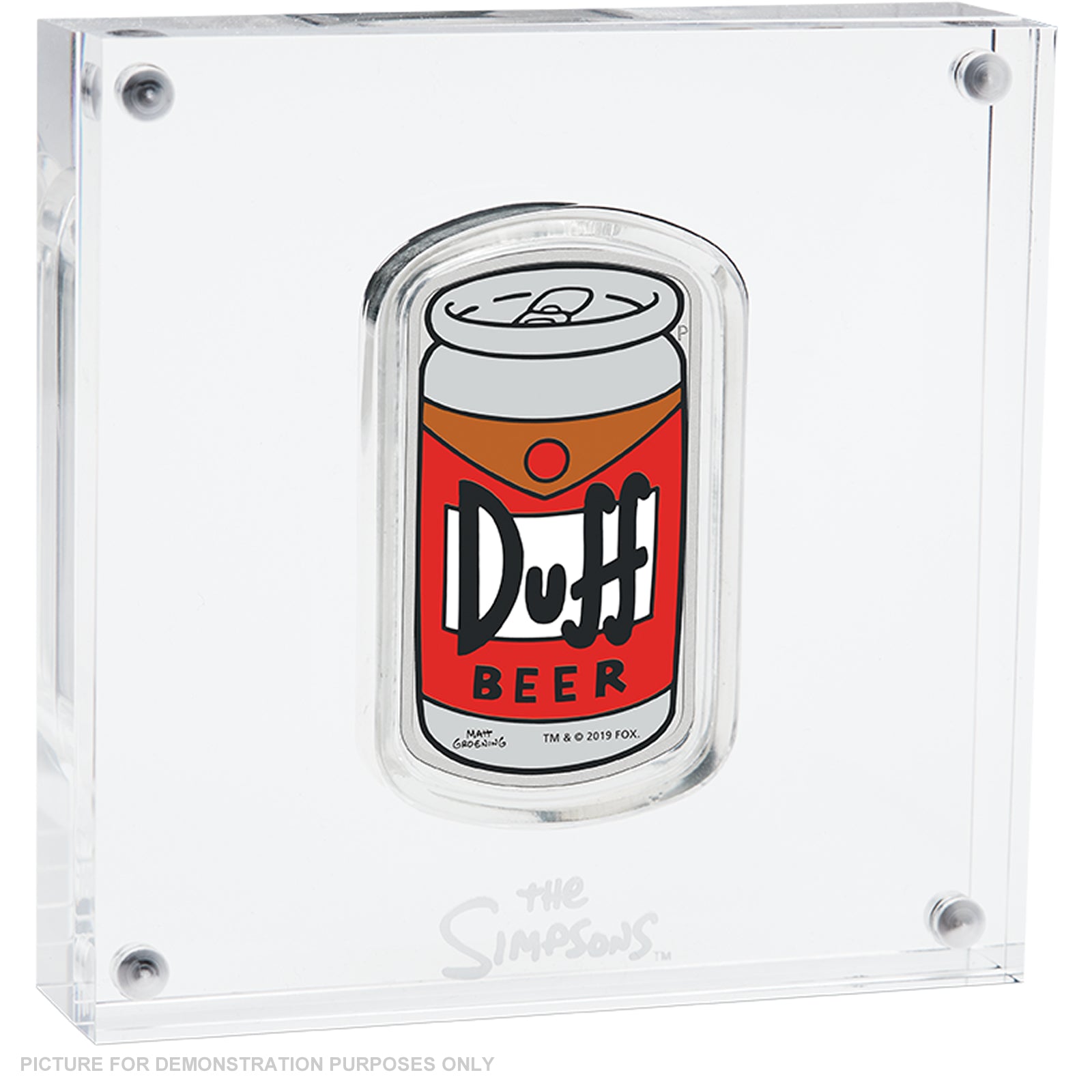 2019 - Perth Mint - Duff Beer 1oz Coloured Silver Coin
