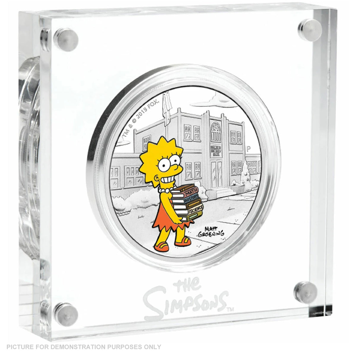 2019 - Perth Mint - Lisa Simpson 1oz Coloured Silver Coin