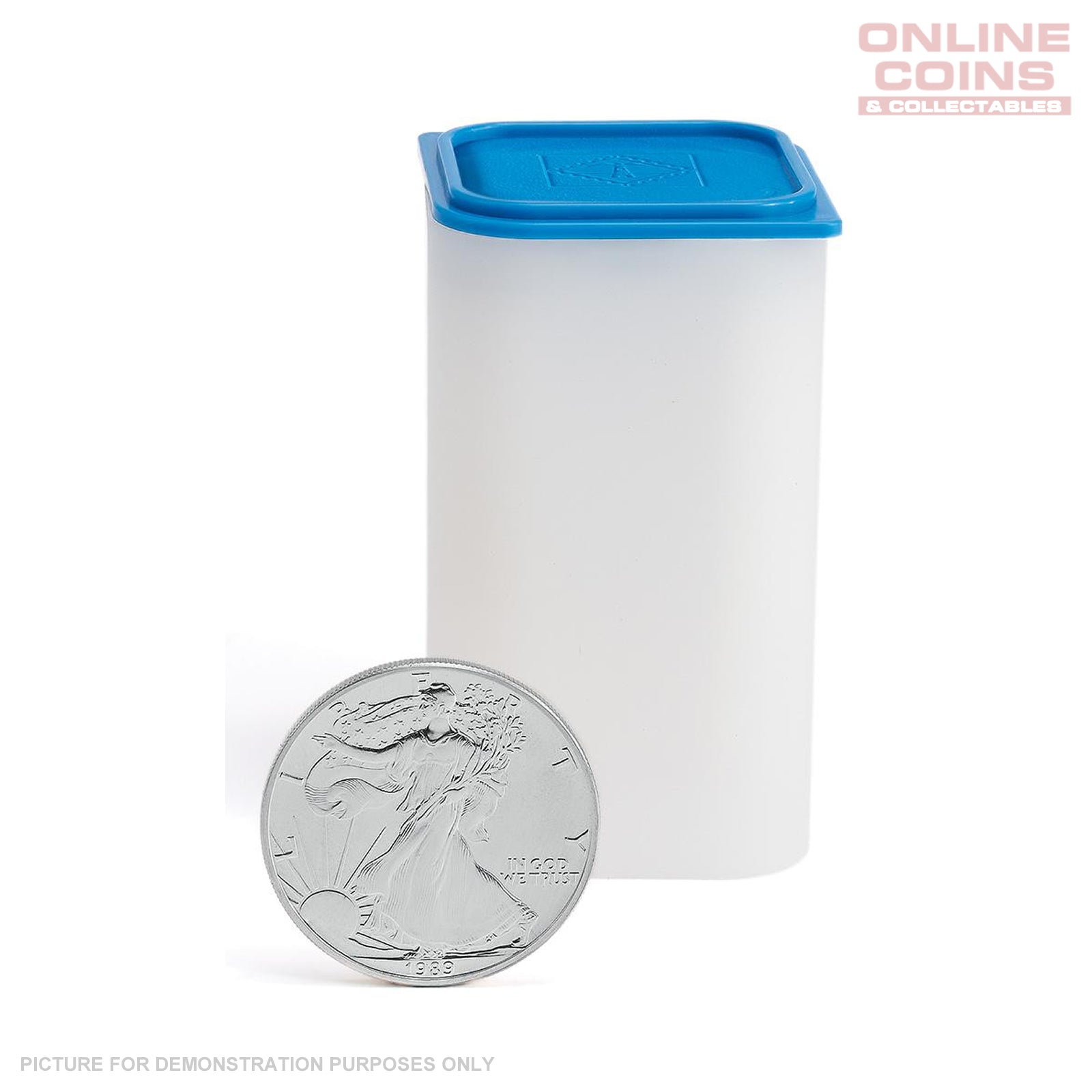 Lighthouse Stackable Square Sqube Coin Tube for 20 coins up to 40-41mm - pack of 50