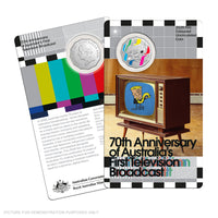 2026 RAM 50c Coloured Uncirculated Coin - First Television Broadcst 70th