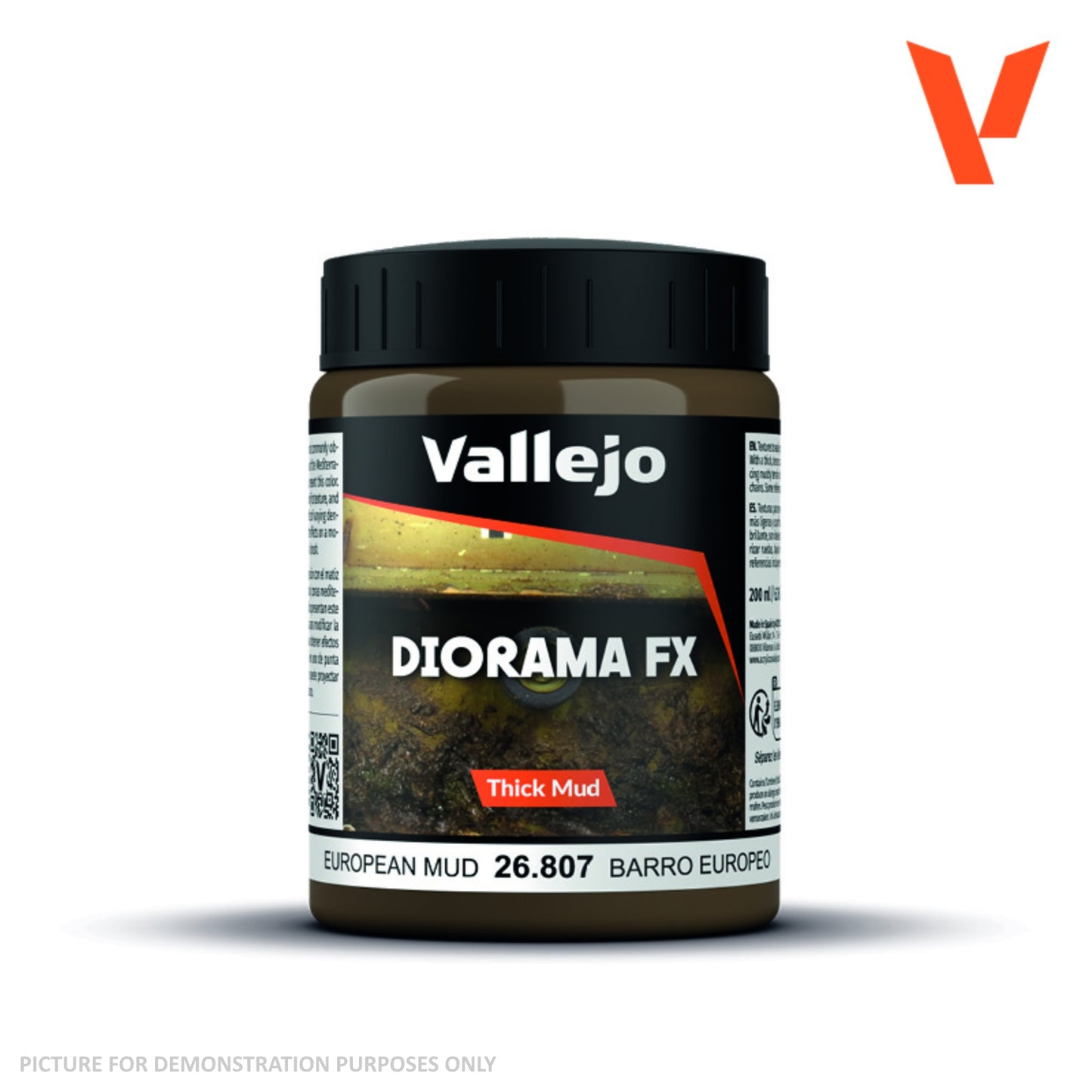 Vallejo Diorama Effects - 26.807 Thick Mud Acrylic European Thick Mud 200ml