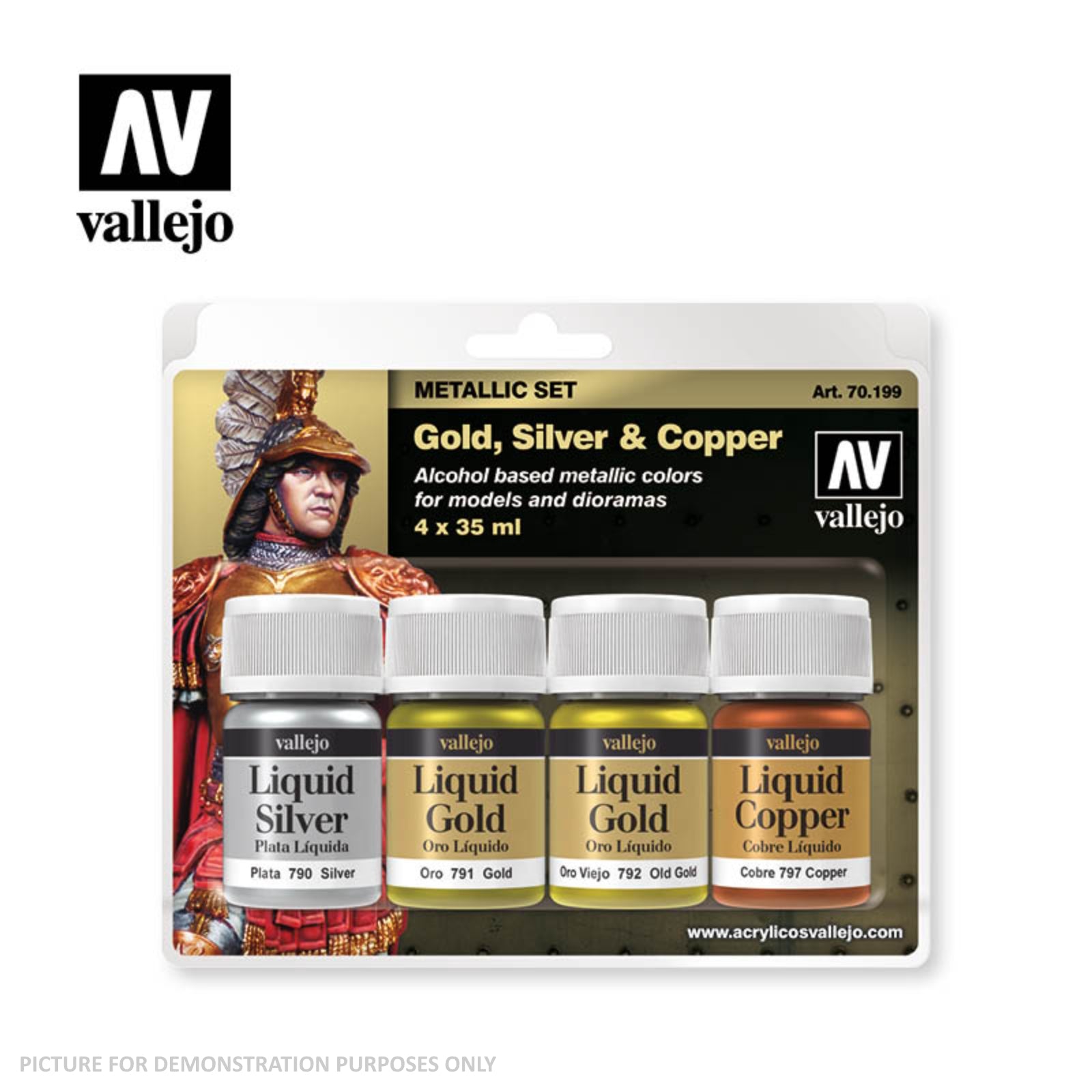 Vallejo Metallic Effects - 4 Paint Set