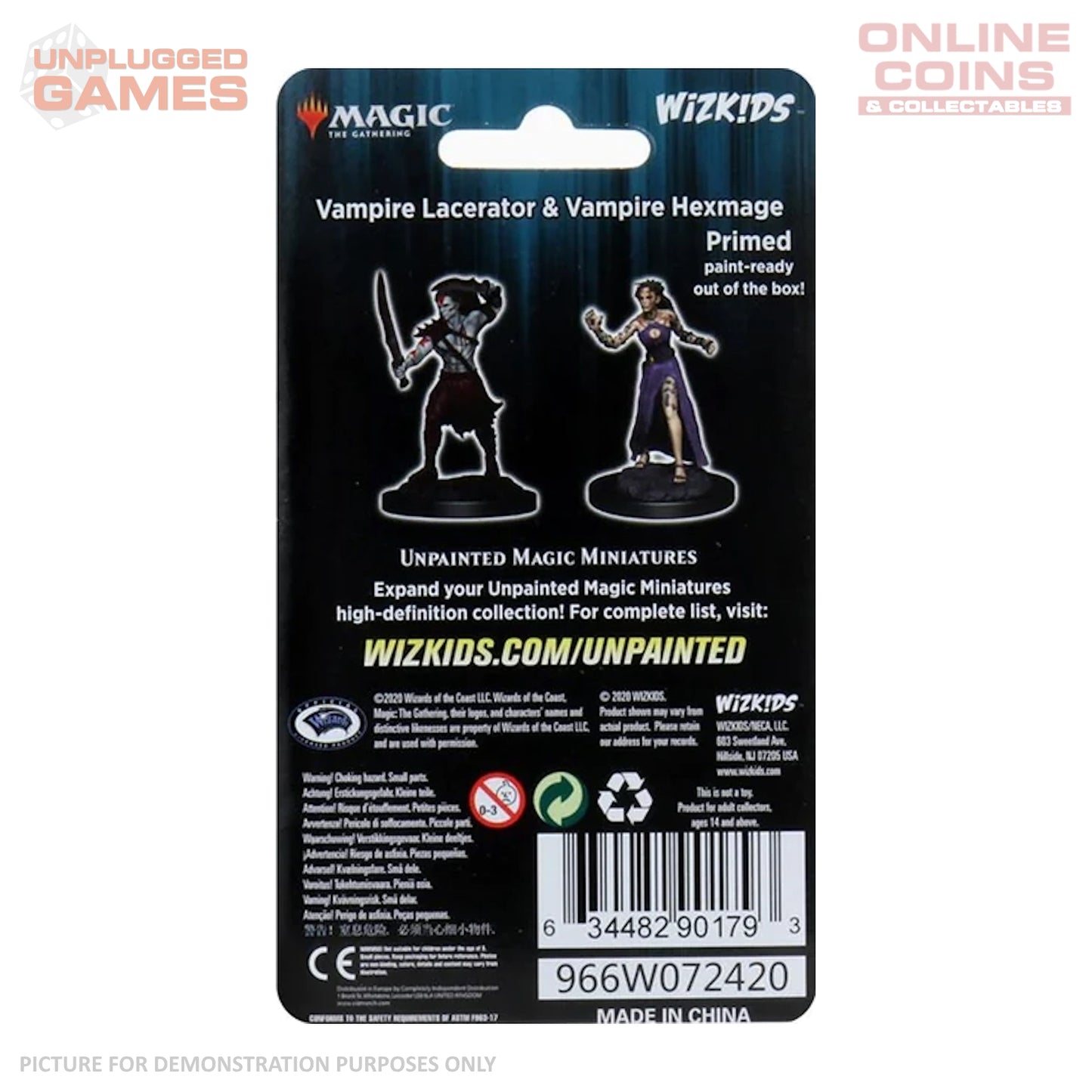 Magic the Gathering Unpainted Miniatures - Vampire Lacerator & Vampire Hexmage