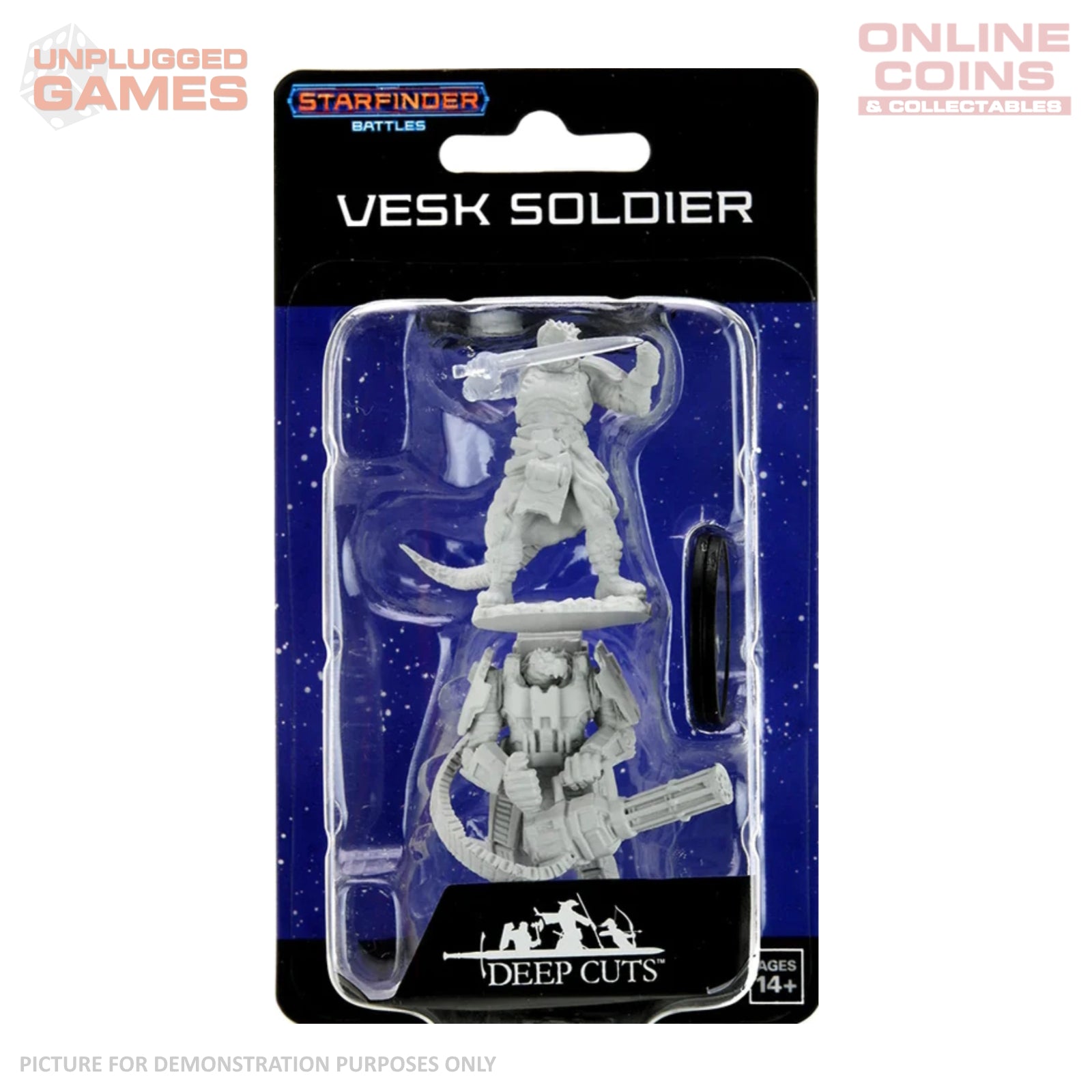 Starfinder Deep Cuts Unpainted Miniatures - Vesk Soldier