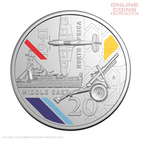 2026 20c Coloured Uncirculated - 1941 Service Amid Strife - North Africa and The Middle East