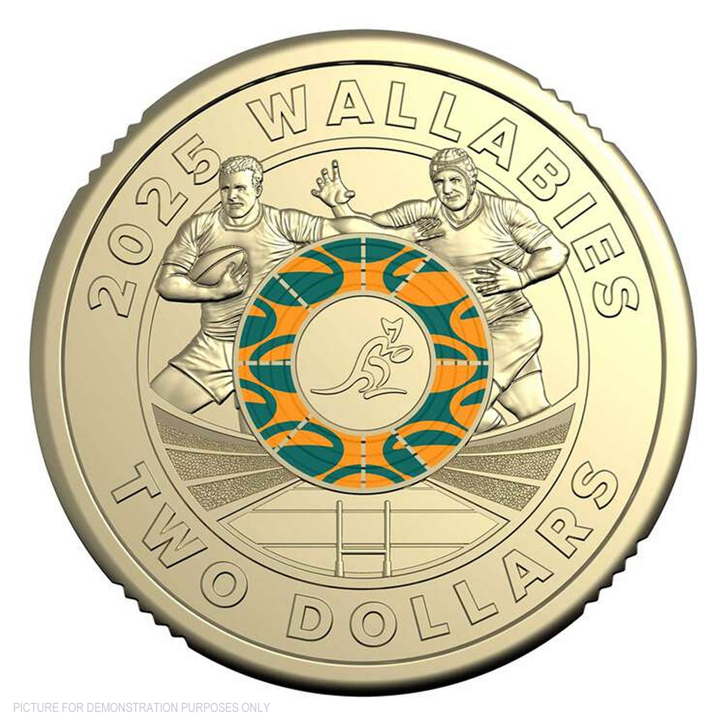 2025 $2 Wallabies & Wallaroos - 2$ Coloured Uncirculated Two Coin Set