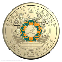 2025 $2 Wallabies & Wallaroos - 2$ Coloured Uncirculated Two Coin Set