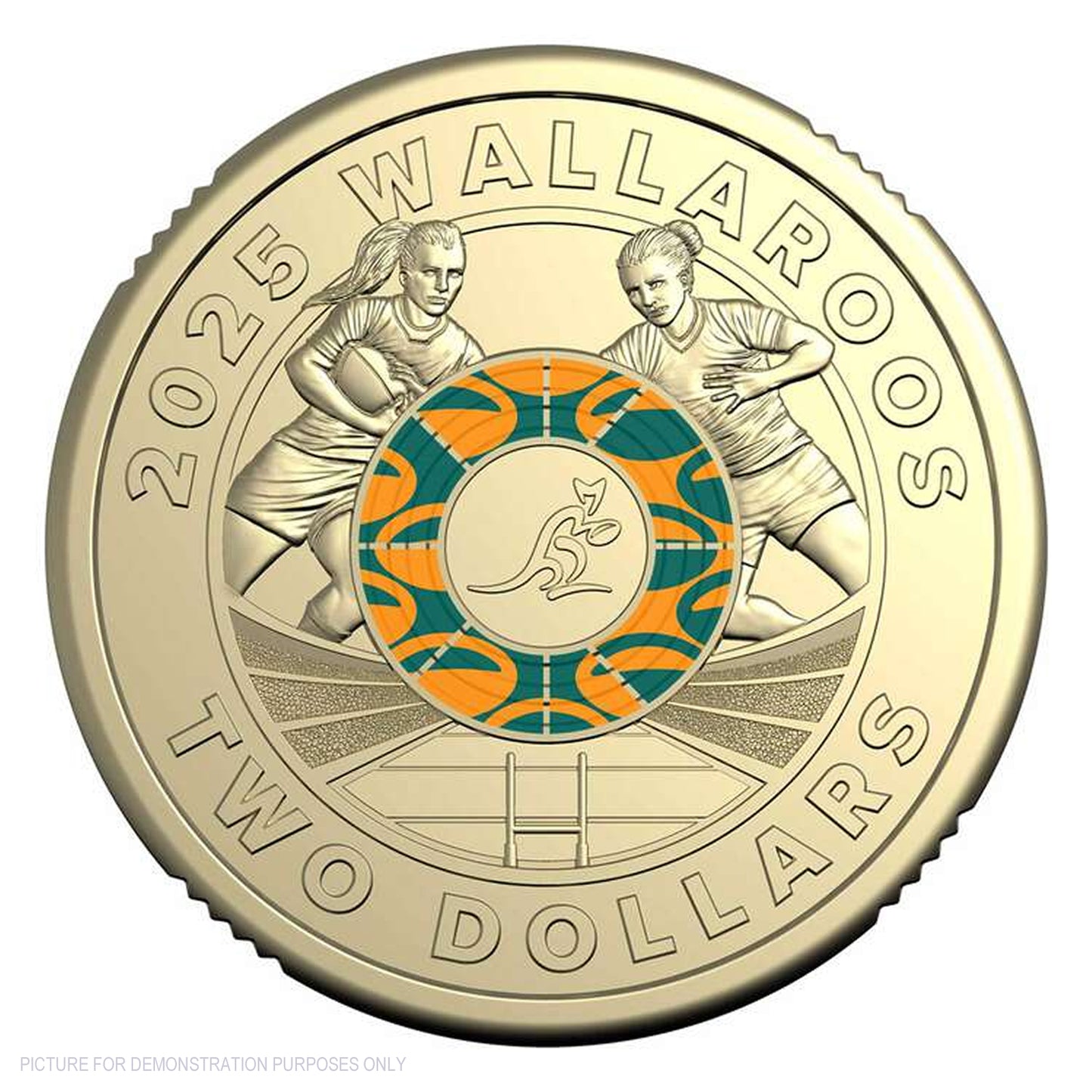 2025 $2 Wallabies & Wallaroos - 2$ Coloured Uncirculated Two Coin Set