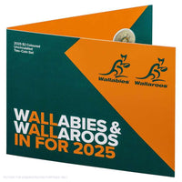 2025 $2 Wallabies & Wallaroos - 2$ Coloured Uncirculated Two Coin Set