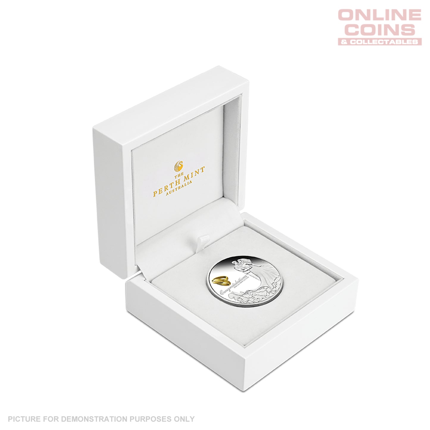 2026 Perth Mint Wedding 1oz 99.99% Silver Proof Coin