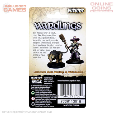 WizKids Wardlings RPG Figures - Girl Witch & Witchs Cat