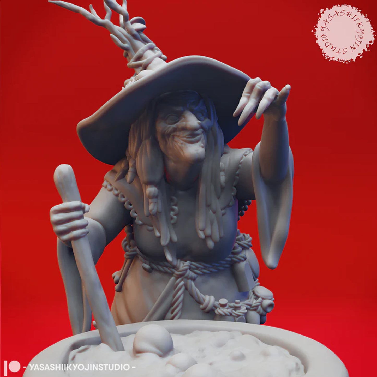 YKS Miniatures - Barovian Witch - Cauldron (M)