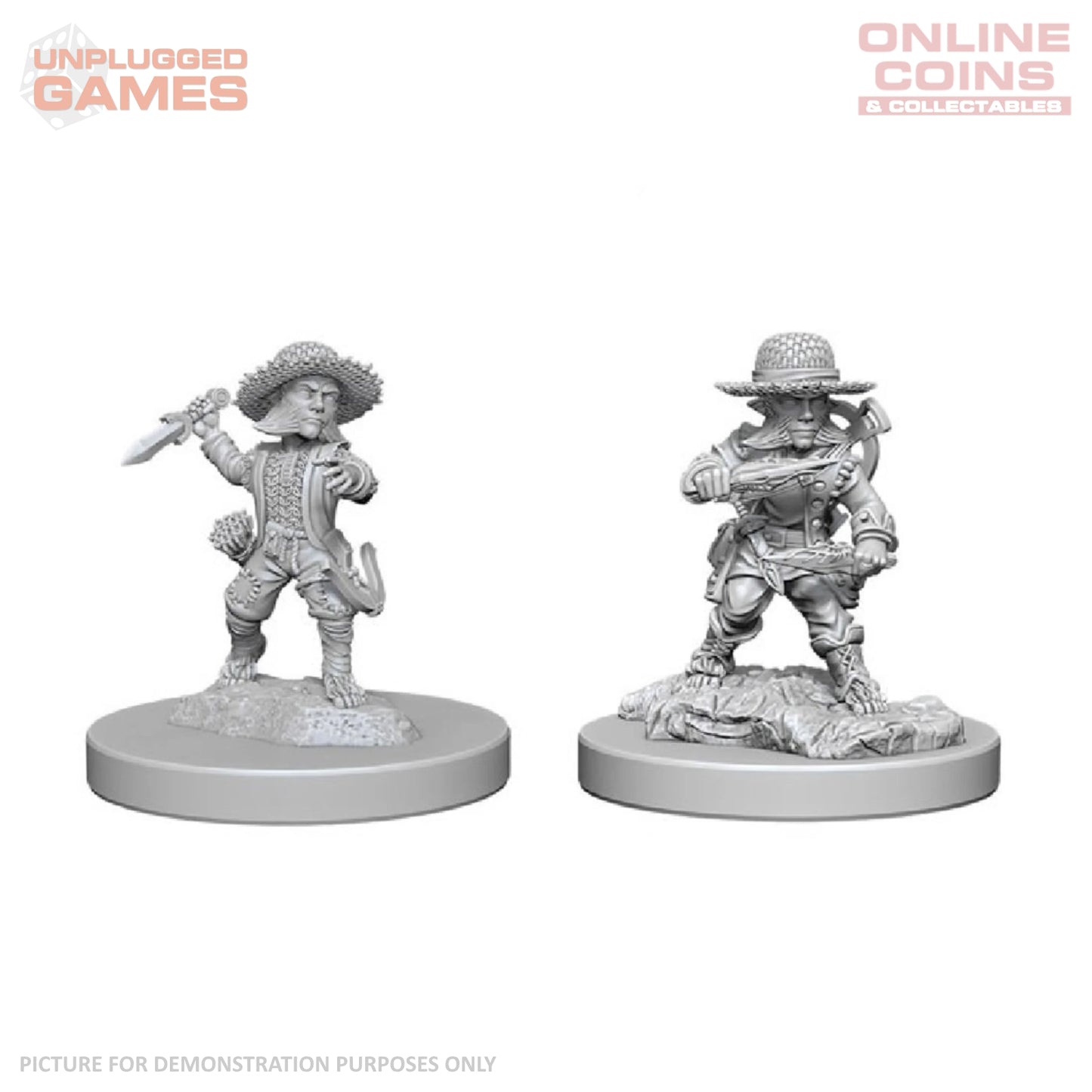 Pathfinder Deep Cuts Unpainted Miniatures - Male Halfling Rogue