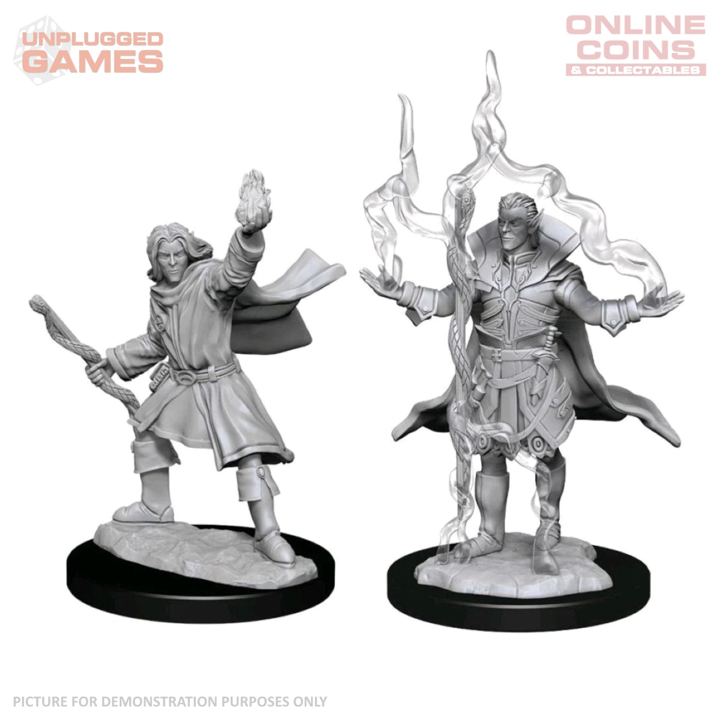 Pathfinder Deep Cuts Unpainted Miniatures - Male Elf Sorcerer