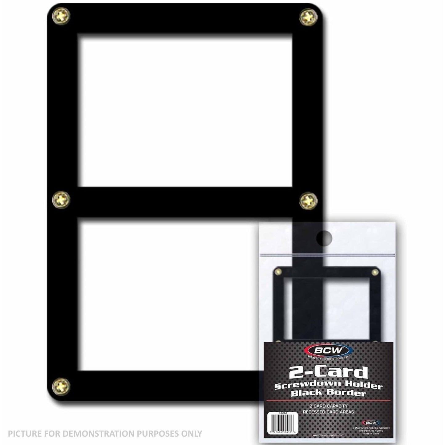 BCW Black Frame 2 Card Screwdown Holder