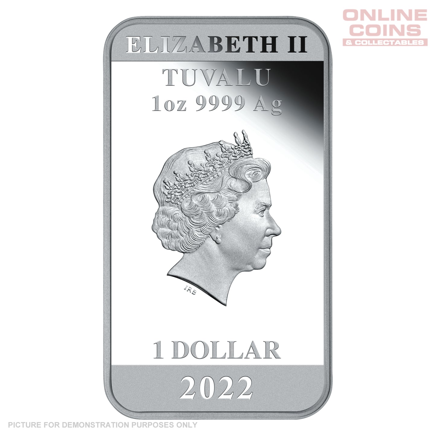 2022 Perth Mint - 60 Years of Bond - 1oz Silver proof Coloured Rectangular Coin