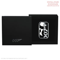2022 Perth Mint - 60 Years of Bond - 1oz Silver proof Coloured Rectangular Coin