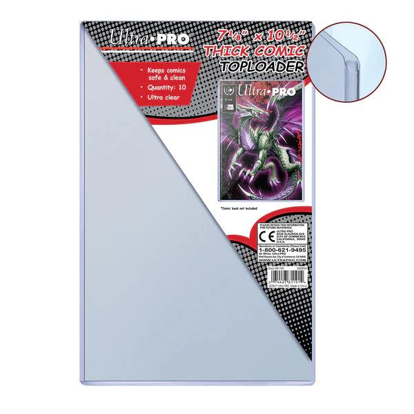 Ultra Pro THICK Comic Series Toploader - 7-1/8" X 10-1/2" - Packet of 10