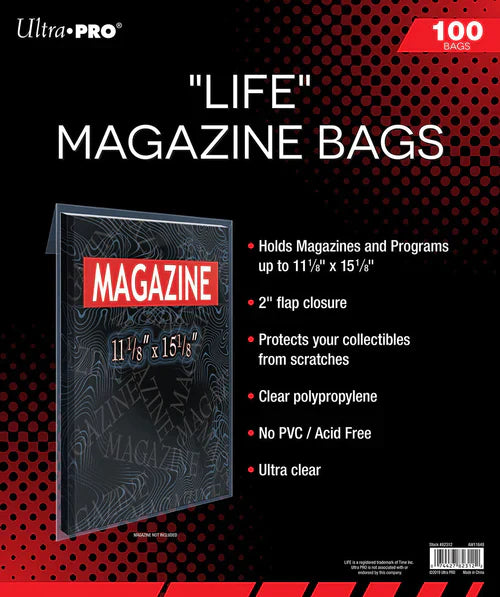 Ultra Pro LIFE Magazine Bags - Packet of 100