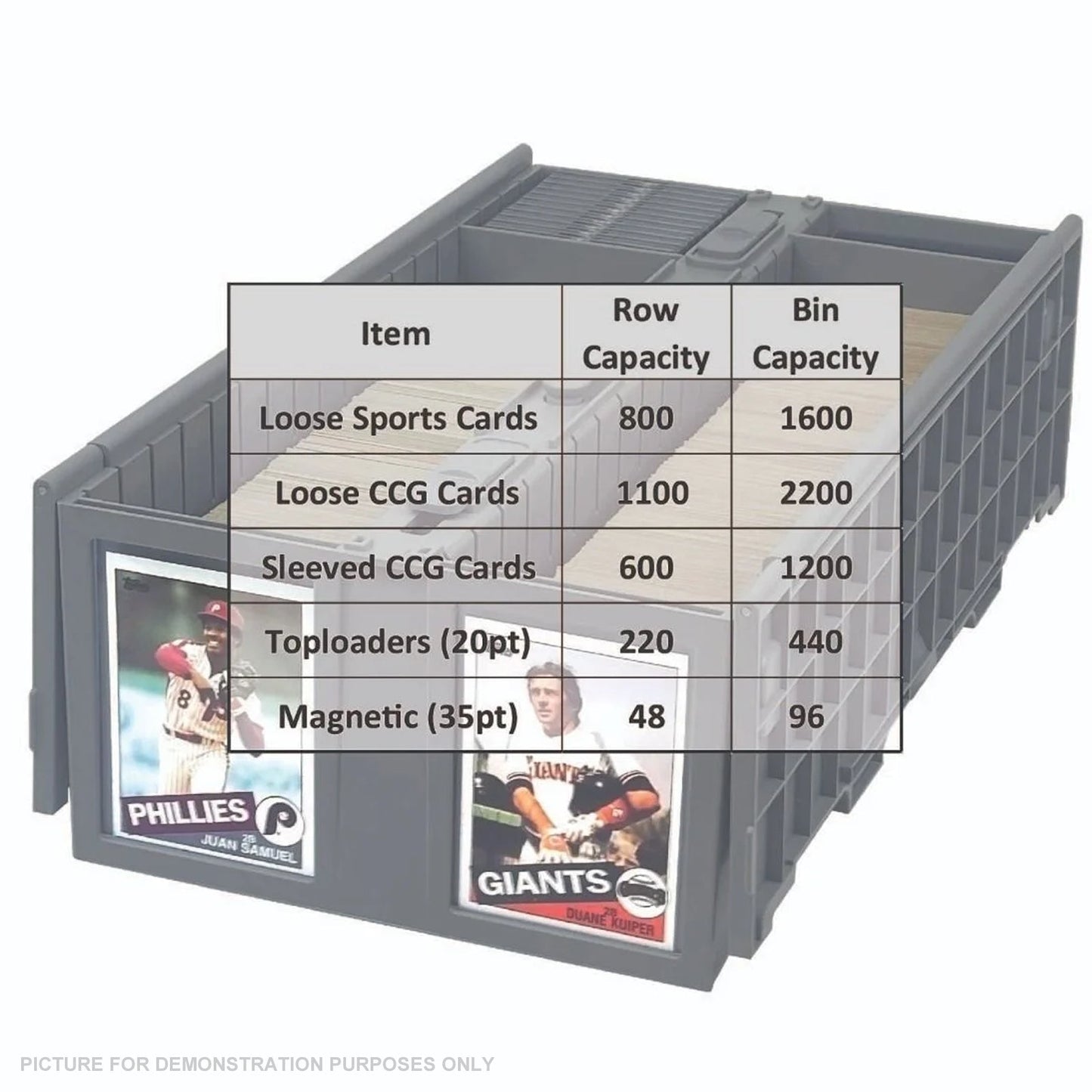BCW Collectible Card Bin 1600 Count - GREY