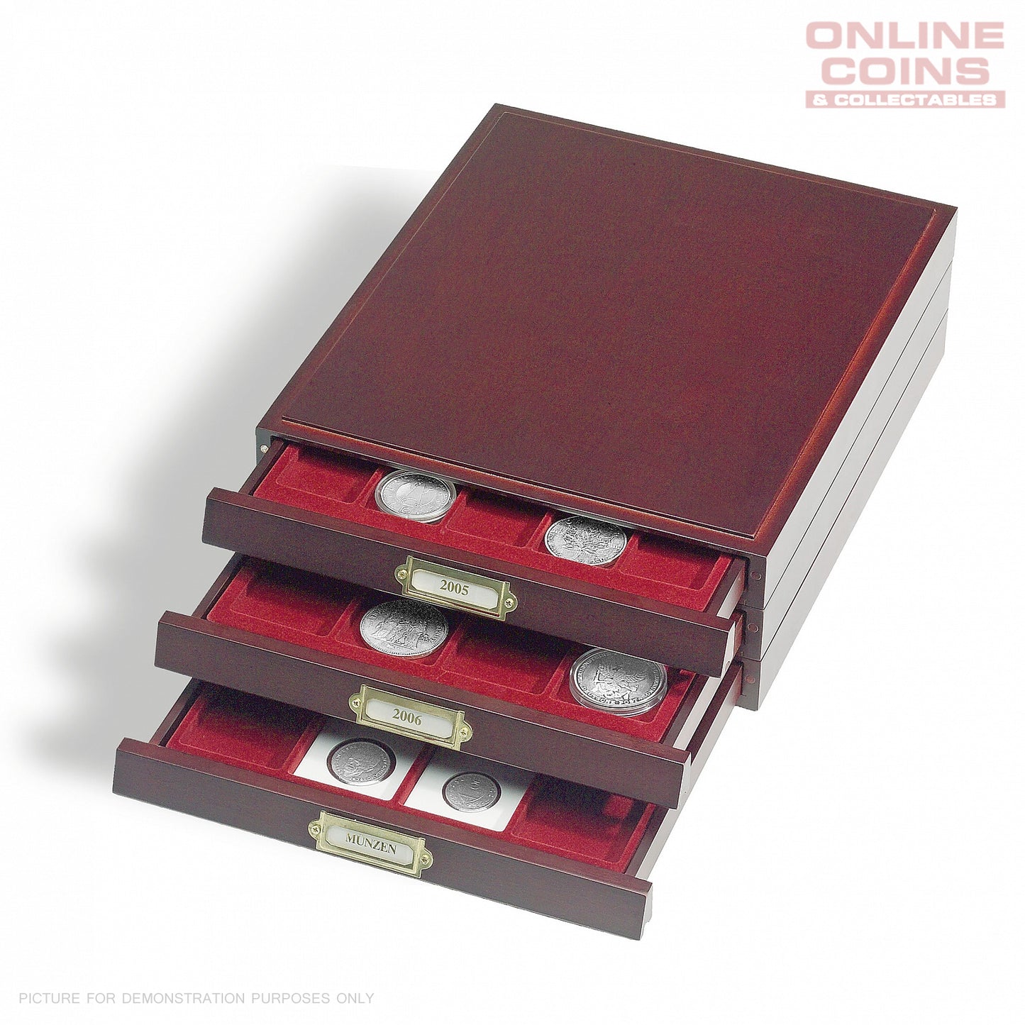 LIGNUM Coin drawer - 20 Square Compartments For Quadrums and Coin Holders