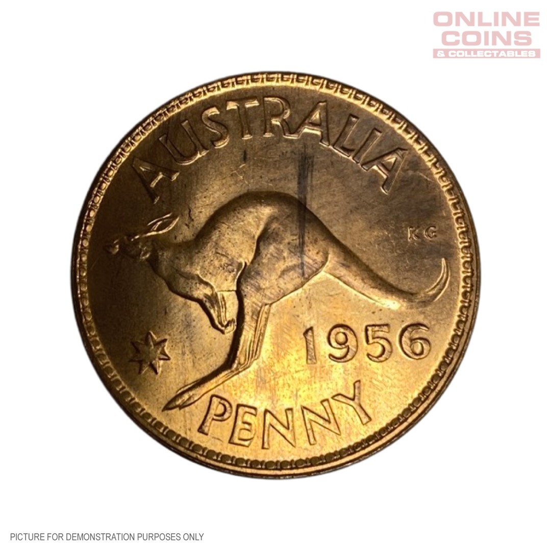 1956 Australian Penny - Melbourne Mint - Choice Uncirculated