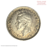 1942 Australian Threepence - Melbourne Mint - Graded VF