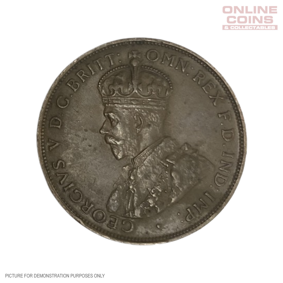1926 Australian Penny - Rare - Graded EF to AU