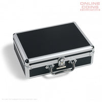 Lighthouse BLACK Aluminium CARGO S6 Coin Case for 112 Coins With 6 mixed sized Trays