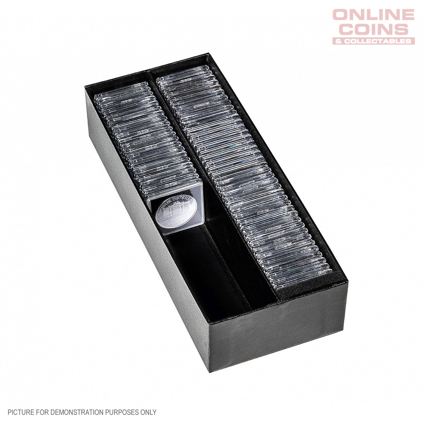 Lighthouse LOGIK Archive Box for QUADRUM Capsules and Coin Holders - BLACK