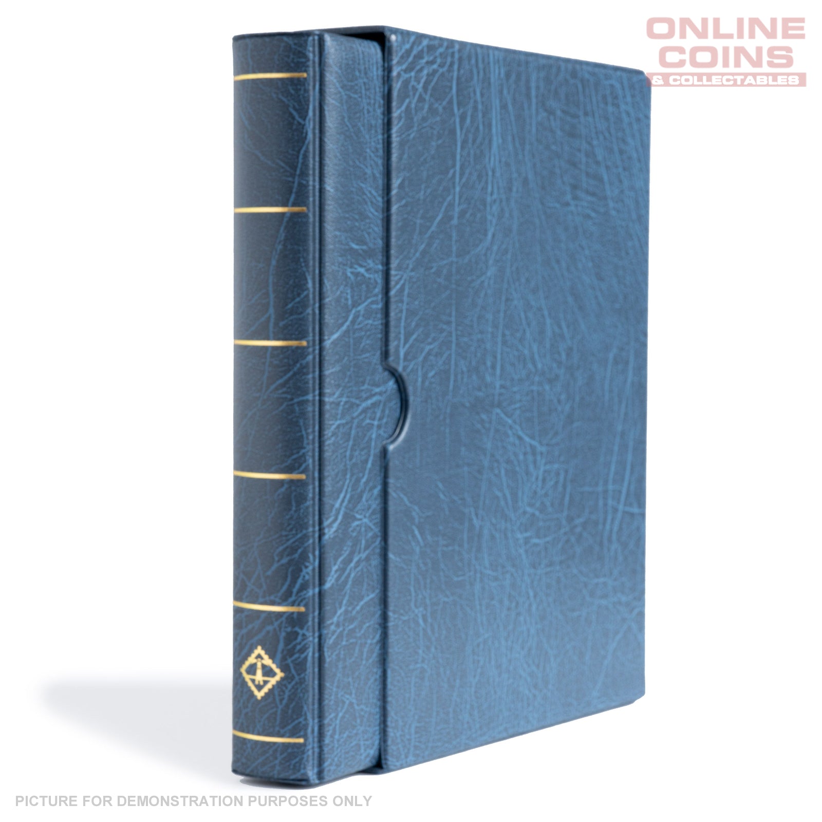 Lighthouse - Vario F Banknotes and Stamps Album With Slipcase, Pages and Black Interleaves - Blue