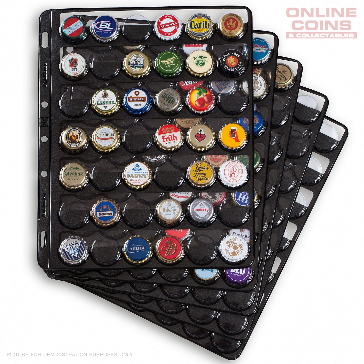 Lighthouse - Grande ALBUM FOR BOTTLE CAPS WITH 5 BLACK COMPART SHEETS