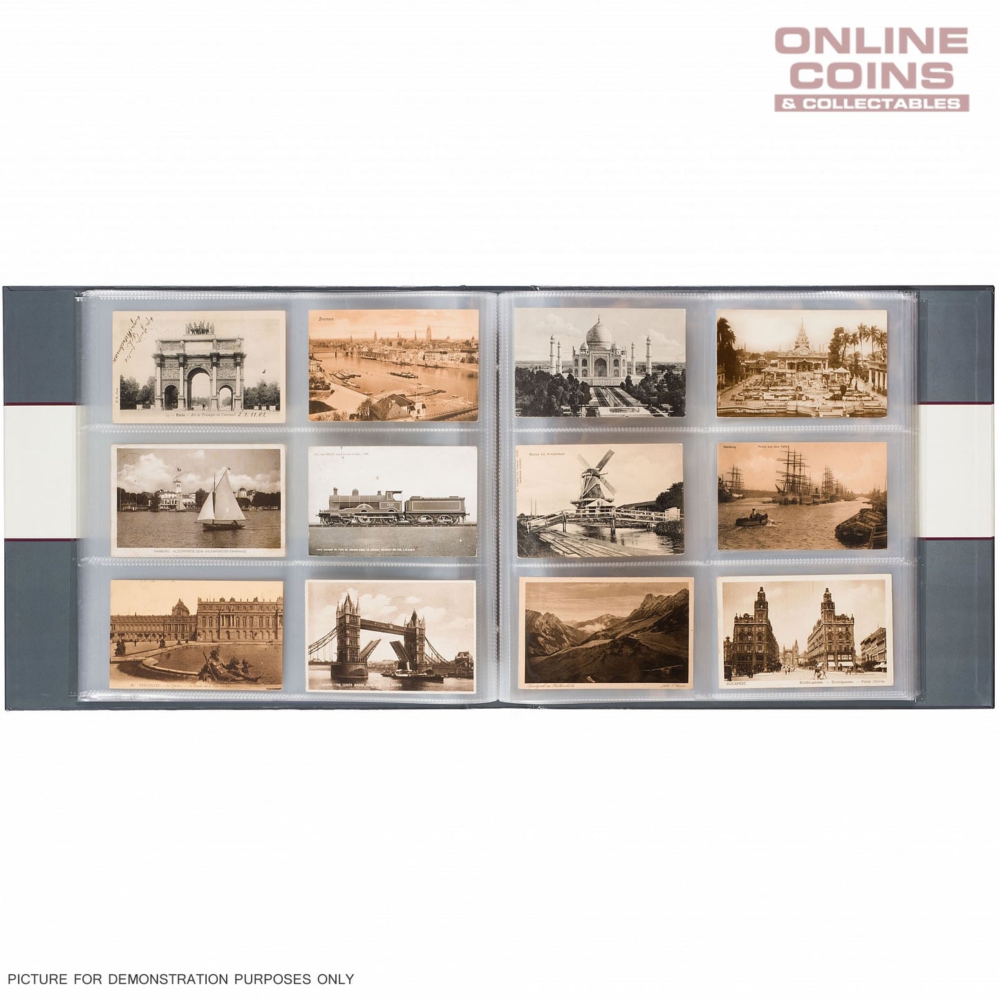 Lighthouse Postcard Album For 600 Historical Postcards 50 Bound Sheets