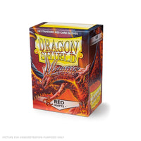 Dragon Shield 100 Standard Size Card Sleeves - Matte Red