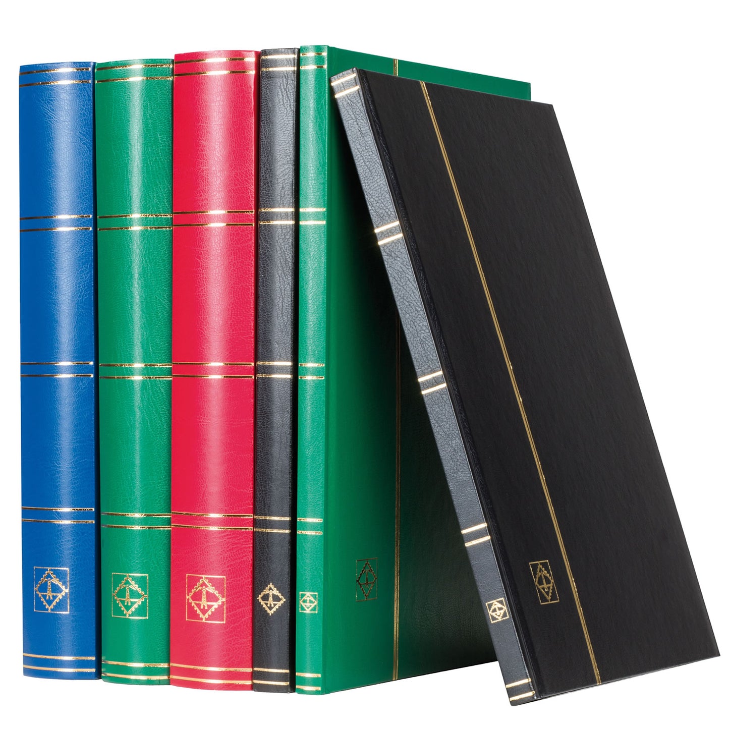 Lighthouse A4 Stockbook with 64 Black Pages and 9 Pockets per Page - Black