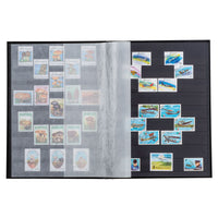 Lighthouse A4 Stockbook with 64 Black Pages and 9 Pockets per Page - Black