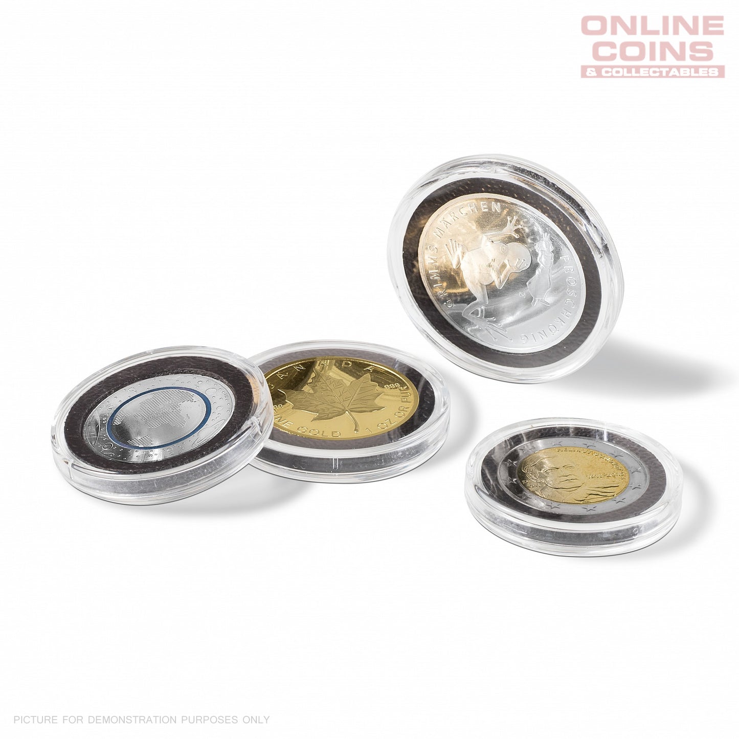 Lighthouse Ultra Coin Capsules INTERCEPT - Round 32mm Packet of 10 (Suitable For Australian Round 50c Coins)