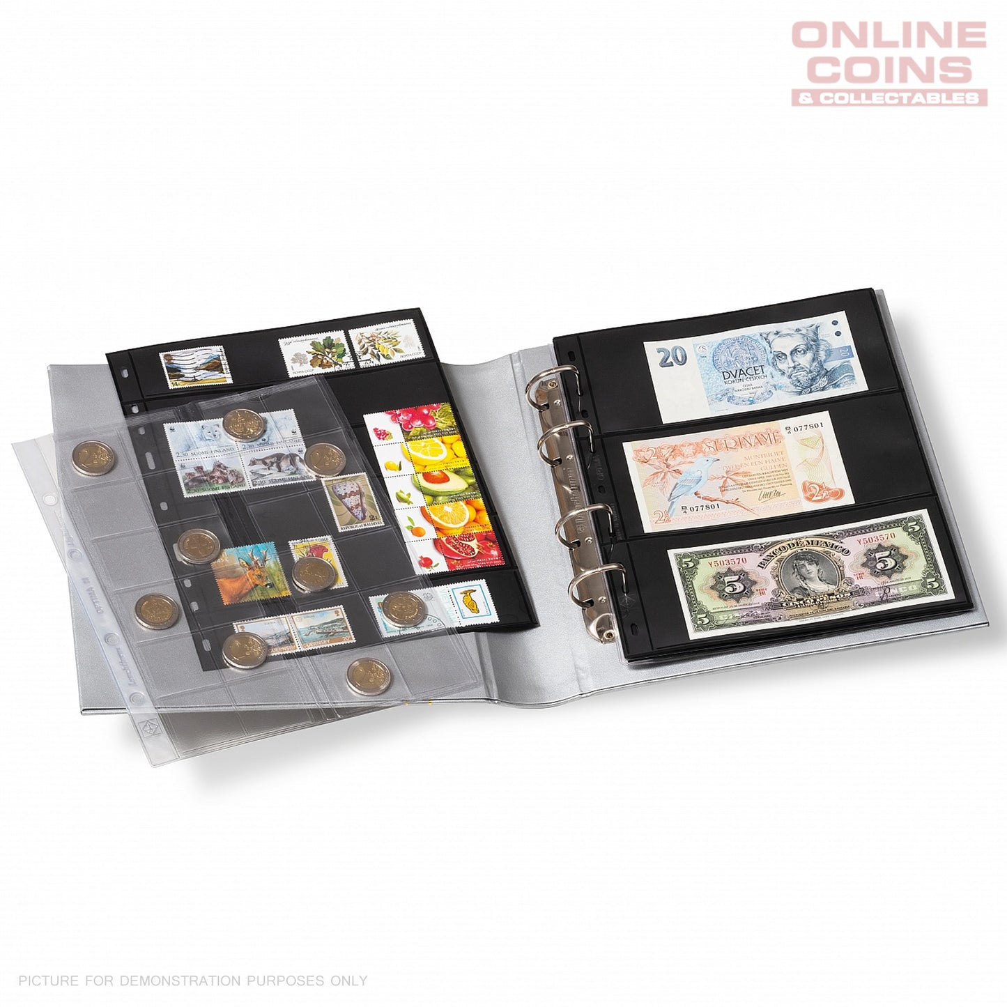 Lighthouse Classic Optima Coin,Stamp & Banknote Album With Slipcase - SILVER