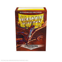 Dragon Shield 100 Standard Size Card Sleeves - Matte Crimson