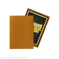 Dragon Shield 100 Standard Size Card Sleeves - Matte Gold