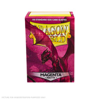 Dragon Shield 100 Standard Size Card Sleeves - Matte Magenta