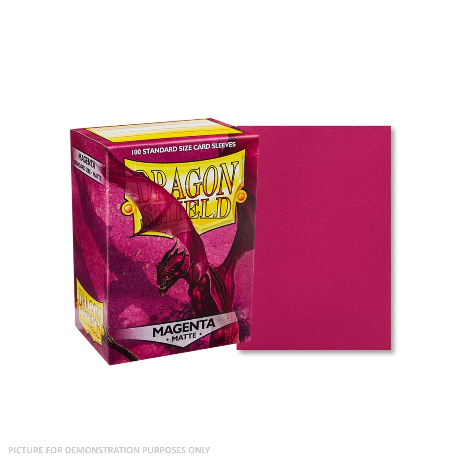 Dragon Shield 100 Standard Size Card Sleeves - Matte Magenta