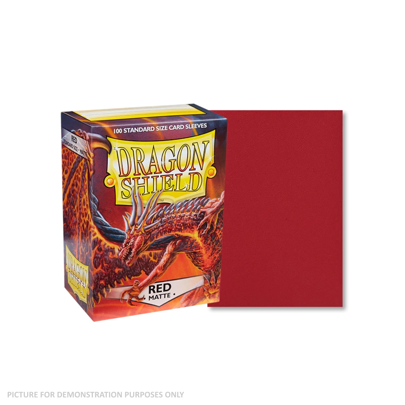 Dragon Shield 100 Standard Size Card Sleeves - Matte Red