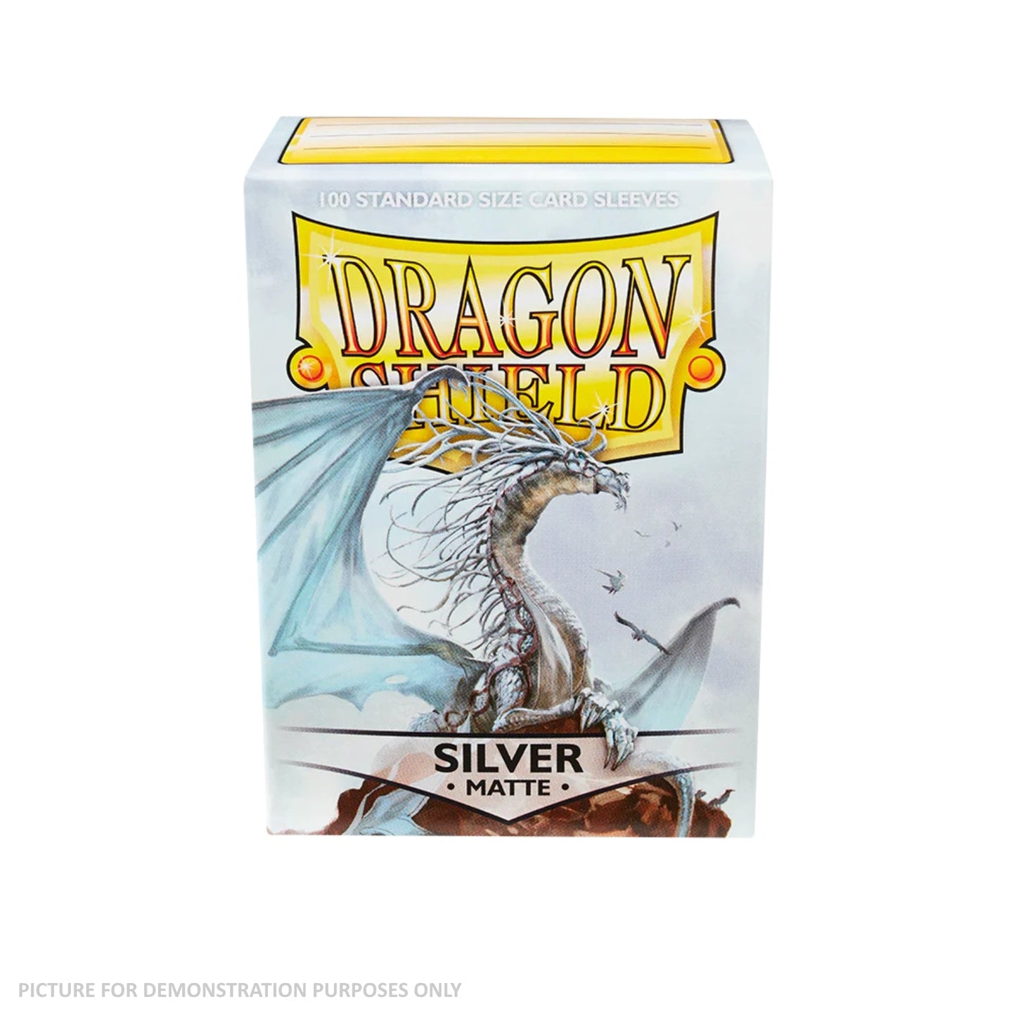 Dragon Shield 100 Standard Size Card Sleeves - Matte Silver