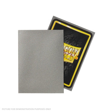 Dragon Shield 100 Standard Size Card Sleeves - Matte Silver