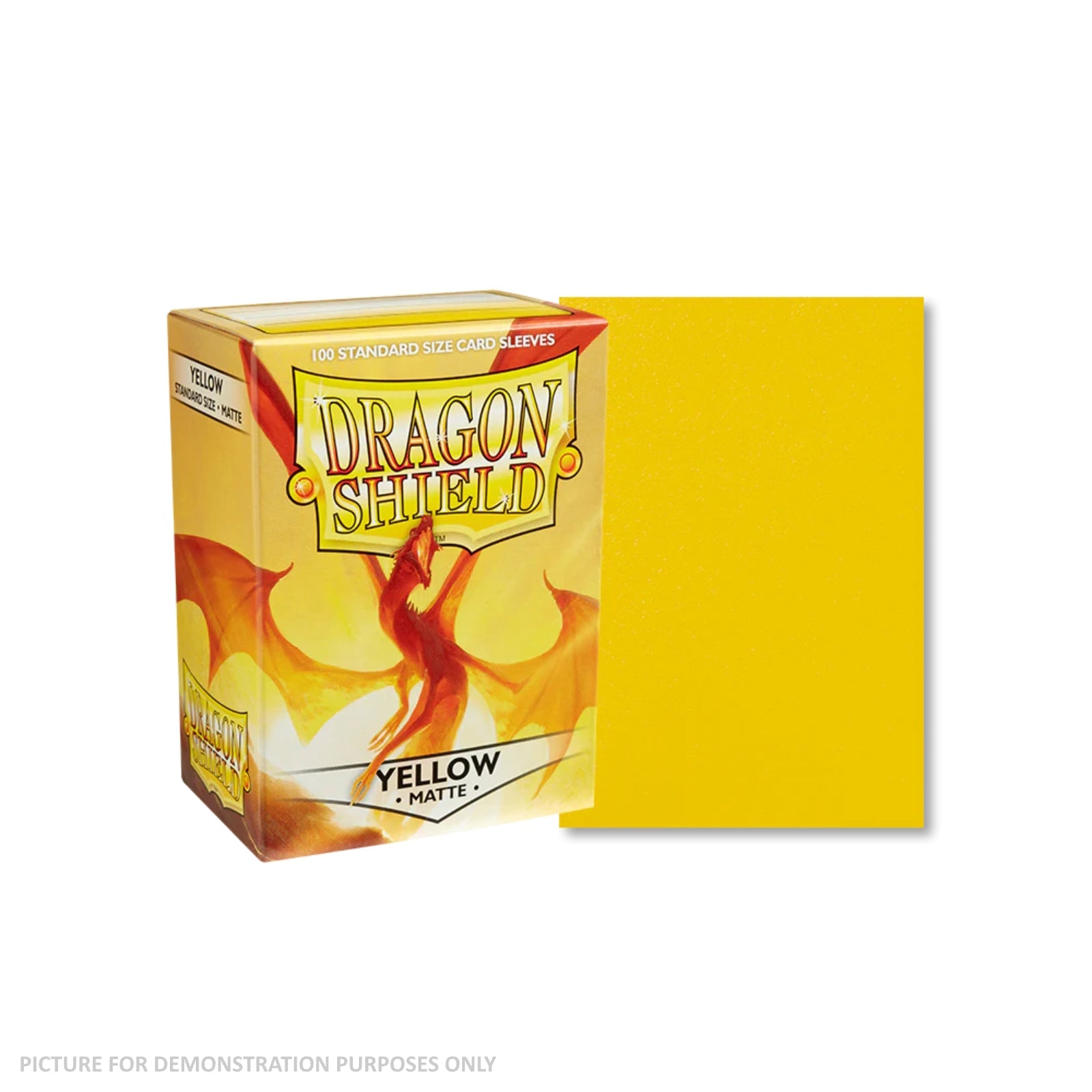 Dragon Shield 100 Standard Size Card Sleeves - Matte Yellow