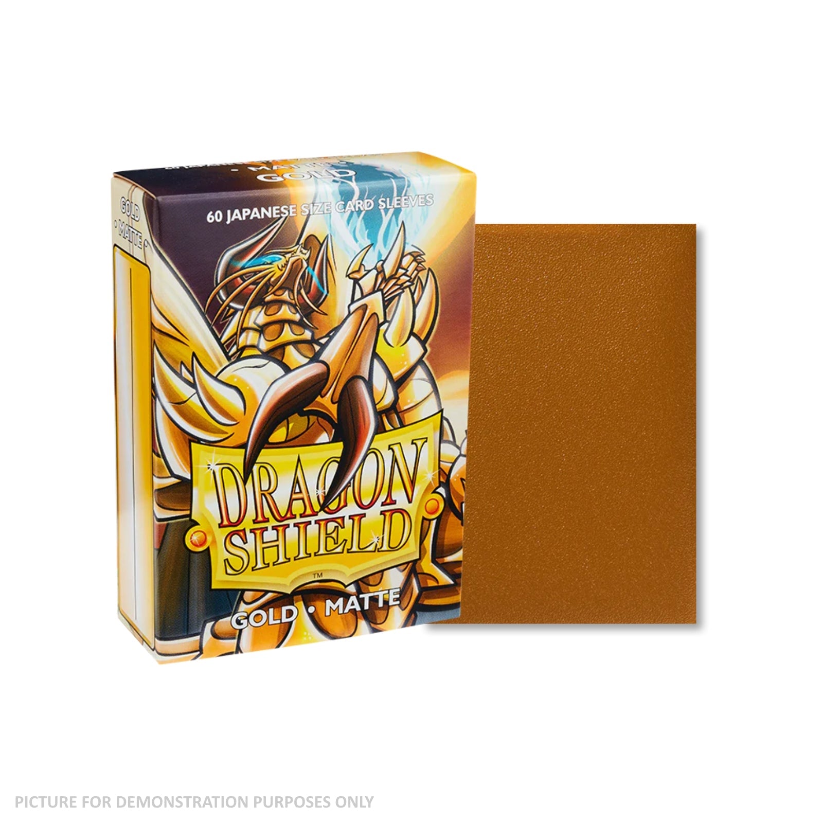 Dragon Shield 60 Japanese Size Card Sleeves - Matte Gold