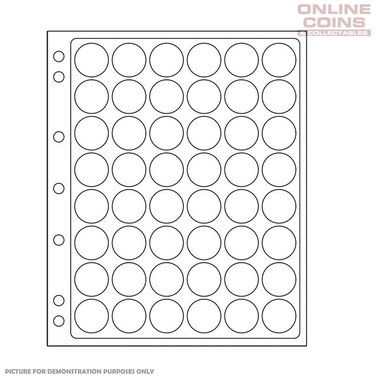 Lighthouse ENCAP 22-23 Clear Pages for 48 Round Coin Capsules - Perfect for $2 and 2c