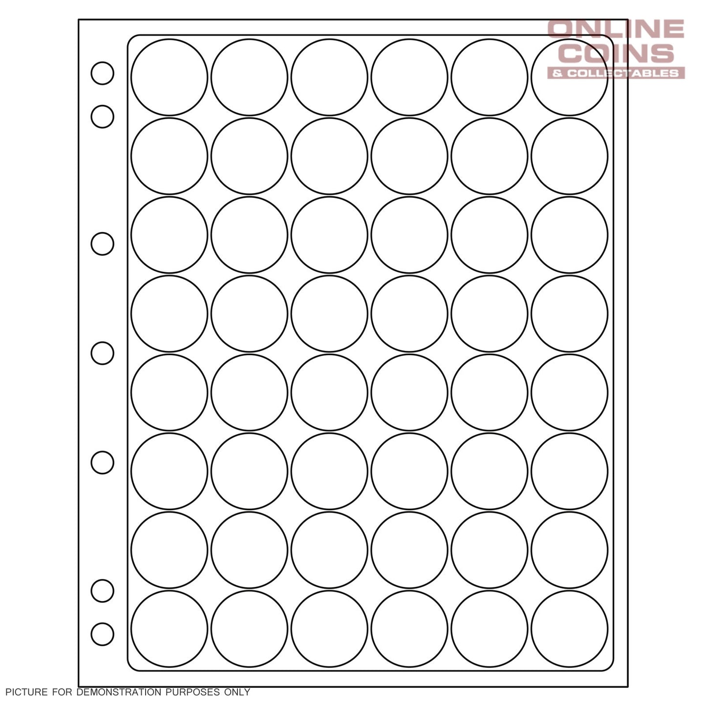 Lighthouse ENCAP 24-25 Clear Pages for 48 Round Coin Capsules - Perfect for Shilling