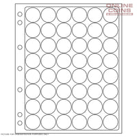 Lighthouse ENCAP 24-25 Clear Pages for 48 Round Coin Capsules - Perfect for Shilling